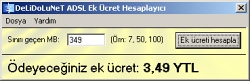 ADSL Ek Ücret Hesaplayıcı