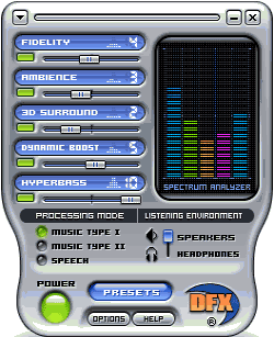 DFX Audio Enhancement (Windows Media Player)