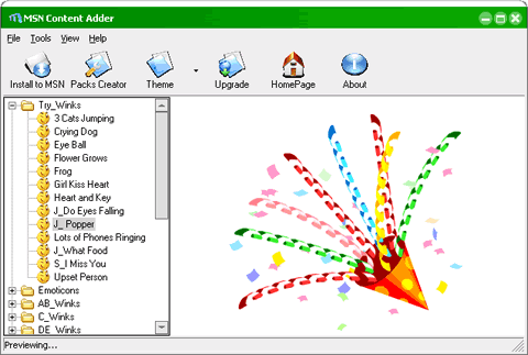 Msn Content Adder