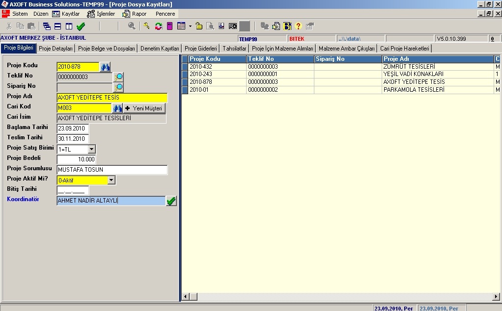 Axoft Proje Yönetim Programı